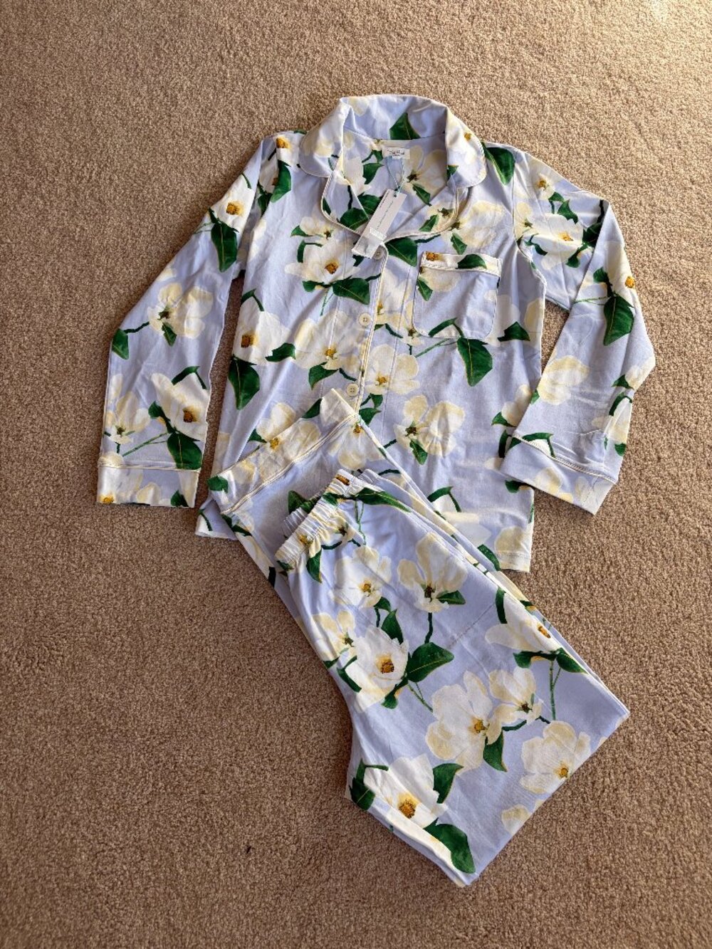 BedHead Pj Set 100% Organic Cotton Crop Pajamas Size S NWT